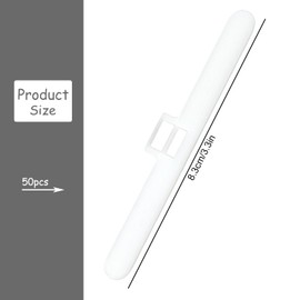 Luckious Vertical Blind Top Hangers,White Vertical Blind Double Hole Top Hangers Replacement for 89 Mm Slats Repairing(50Pcs)