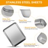 12PCS Stainless Steel 1/8 Sheet Pan, Nonstick Small Cookie Sheet,