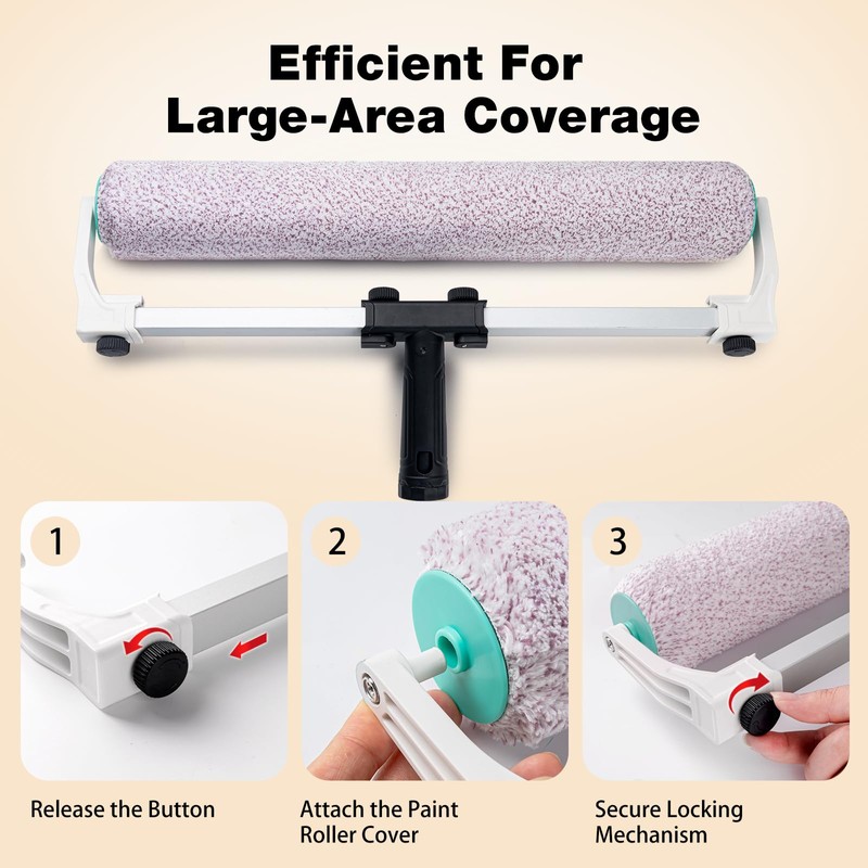 Mister Rui 18 Inch Paint Roller Kit with 4FT Extension