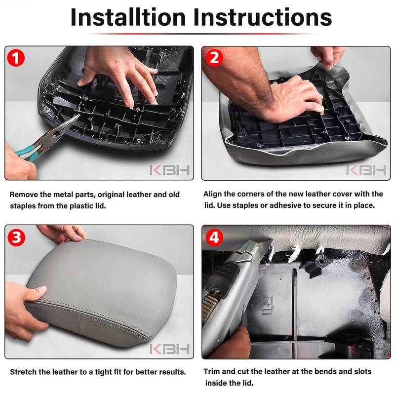 KBH Center Console Armrest Cover Replacement for Honda Pilot 2009-2015,