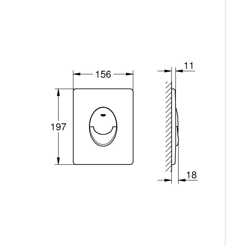 GROHE Start - Flush Plate for Concealed GD2 Cisterns (Made