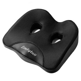 LOUTYTUO Seat Cushion Pillow,100% Memory Foam and Washable Cover,for Office C...