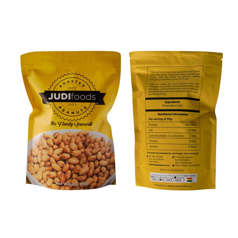 Judi Foods Peanuts- Roasted Peanuts, Lightly Salted Peanuts, Savory Peanuts,