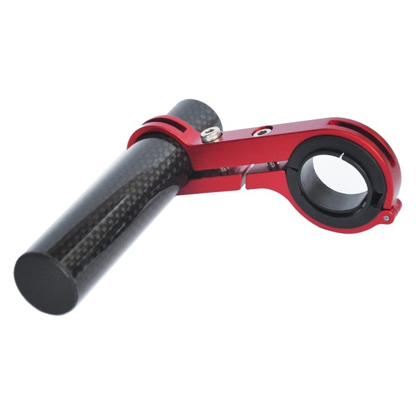UPANBIKE Bicycle Handlebar Extender Extension Bracket Carbon Fiber Bracket Aluminum Alloy Clamp for Bicycles (Red, 3.9 inches (10 cm), One Foot)
