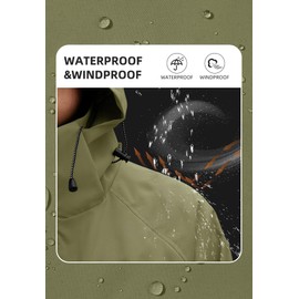 Zando Lightweight Rain Jacket Women Waterproof Raincoats Womens Rain Jacket with Hood Loose Fit Raincoat for Women Waterproof Hiking Windbreaker Khaki XL