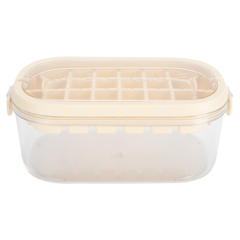 Ice Cube Tray with Lid Bin 2 Layer Ice Trays