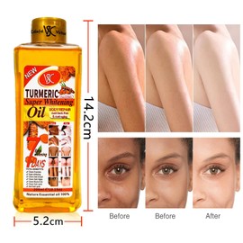 Pemarlis 200 ml Turmeric Essential Oil, 7-Day Body Oil, Moisturising, Body Oil, Turmeric Body Oil, Vitamin C for Moisturising, Nourishing Skin, Body Skin Care