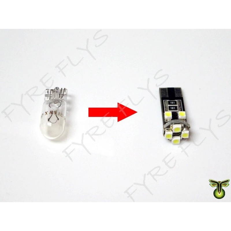 Fyre Flys White Headlight Strip DRL LED Light Bulbs for