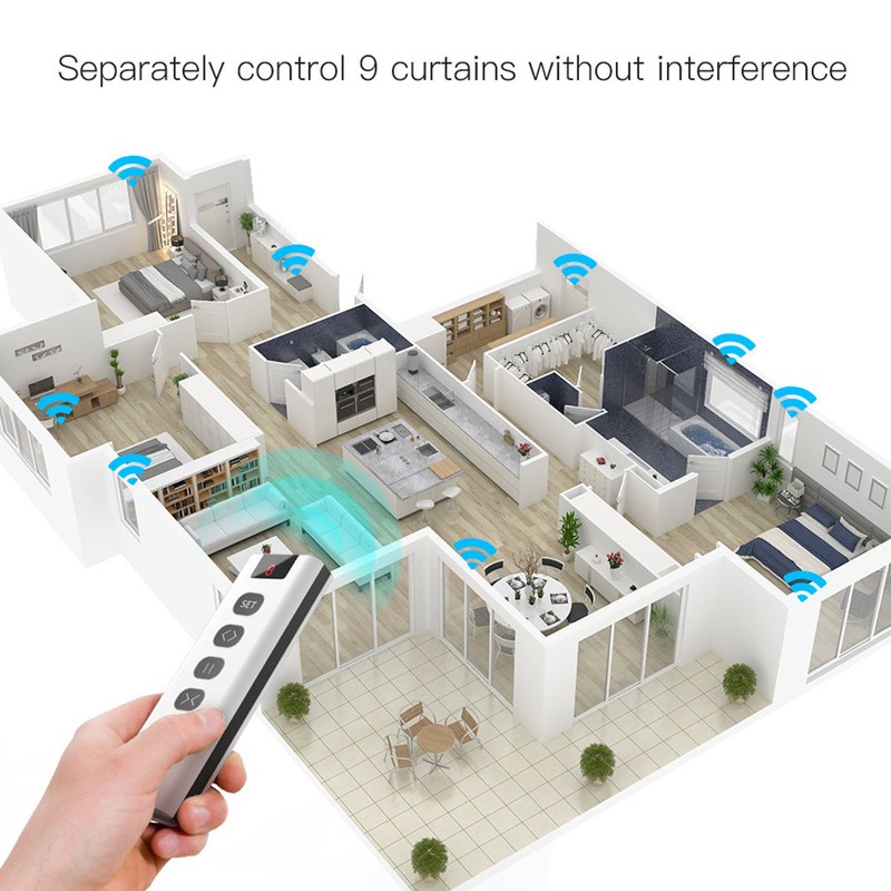 Smart Curtain Remote Controller ABS Automatic Wireless Smart Remote Controller
