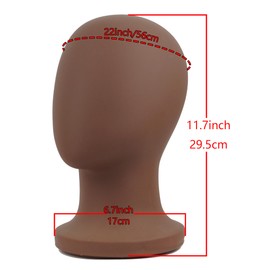Ruilong Professional Plastic Mannequin Head Wig Stand, Durable Model and Display for Hair Wigs, Hats, Headphone Headwear Stand -for Home, Salon (Brown)