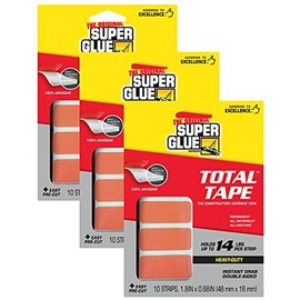 Super Glue - Total Tape Pre-Cut Strips - 10 Strips (3 Count)