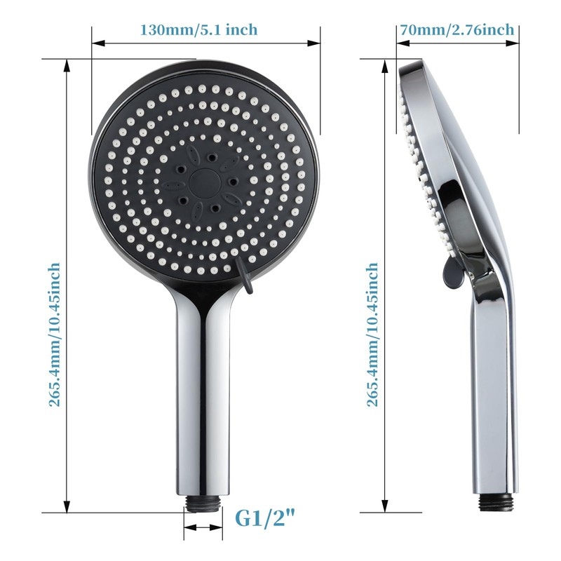 OFFO Shower Head,6 Modes Handheld Shower Head Large Powerful Boosting