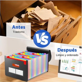 25 Carpeta de Archivos, Organizador de Documento A4 de Escritorio