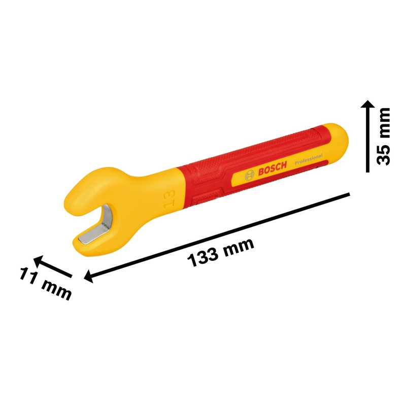 Bosch Professional VDE Spanner - 13 mm (jaw Position of