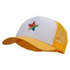 Mario Rainbow Star Logo Embroidered Cotton Trucker Cap - Gold