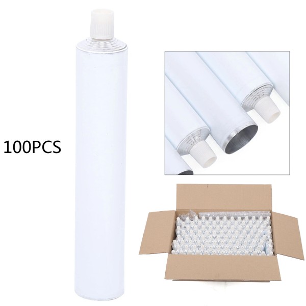 SENDERPICK 100pcs Travel Tube Aluminum Empty Unsealing Toothpaste Tubes Environmentall