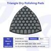Diamond Triangle Polishing Pad, 80mm Resin Bond Hook and Loop
