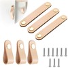 6 Pcs Faux Leather Furniture Handle Door Handle Cupboard Handle