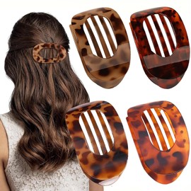 4PCS Flat Hair Clip with Curved Flat Claw, Matte Strong Hold Design, Designed for Lying & Driving, Suitable for Fine & Thick, Medium-Length Hair
