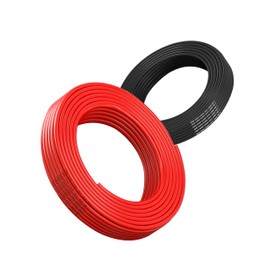 12 Gauge Flexible Electrical Wire 10FT Black and 10FT Red Extension Cable 12AWG Stranded Oxygen Free Copper Wire for Automotive Solar Panel led Lamps Strip Lighting Marine Boat Battery(12/2-10FT)
