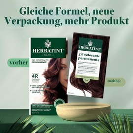Herbatint Permanent Hair Colour 4R Copper Brown - 170ml | Ammonia Free, 100% Coverage for White Hair | For Sensitive Skin, with 8 Natural Organic Extracts