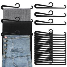 DoubleFill 100 Pcs Plastic Scarf Hanger with Curved Bar 7.9" Scarf Display Hooks Hangers Retail Scarf Hanger Black Short Neck Hangers for Boutiques Shops and Vendor Shows Scarf Tights Leggings