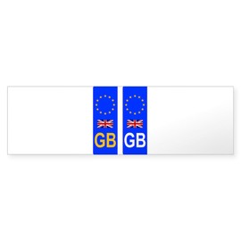CafePress EU Number Plate Identifier for Great Britain Bumper Sticker Sticker (Bumper 50 pk)