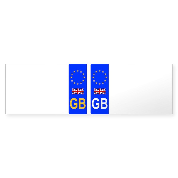 CafePress EU Number Plate Identifier for Great Britain Bumper Sticker