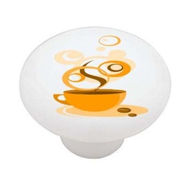 Gotham Decor Fancy Retro Coffee Ceramic Drawer Knob