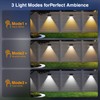Onforu 8Pack Fence Lights Solar Powered,Solar Lights Outdoor,3 Modes (Warm/Neutral/Cool