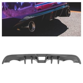 KUAFU Rear Bumper Diffuser Compatible with 2009-2020 Nissan 370Z Z34 2Door Coupe Rear Bumper Chin Valance Spoiler Lip Shark Fin Carbon Fiber Color Plastic