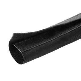 Kable Kontrol 2-1/2" Inch - 25' Feet Tuff Weave Wrap Heavy Duty Nylon Woven Sleeving Flexible Side Entry Hose Industrial Protective Sleeve for Pipes, Wires, Cables, and Cords – Black