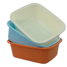 Fosly 3-pack Colored Rectangular Plastic Washing Up Bowls Basin