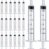 OLCANA 50 Pieces 3ml Syringes Non-sterile Disposable Syringe for Scientific