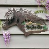 Metal Horse Silhouette Wall Art Decor Running Horses Animal Sculptures