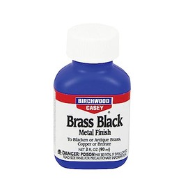 Birchwood Casey Fast-Acting Brass Black Metal Finish to Blacken or Antique Brass, Copper, Bronze Parts, 32 Ounce Bottle