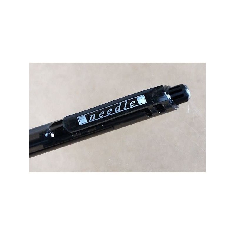 Retractable Ballpoint Pen, Black, 0.03 inches (0.7 mm), Pack of