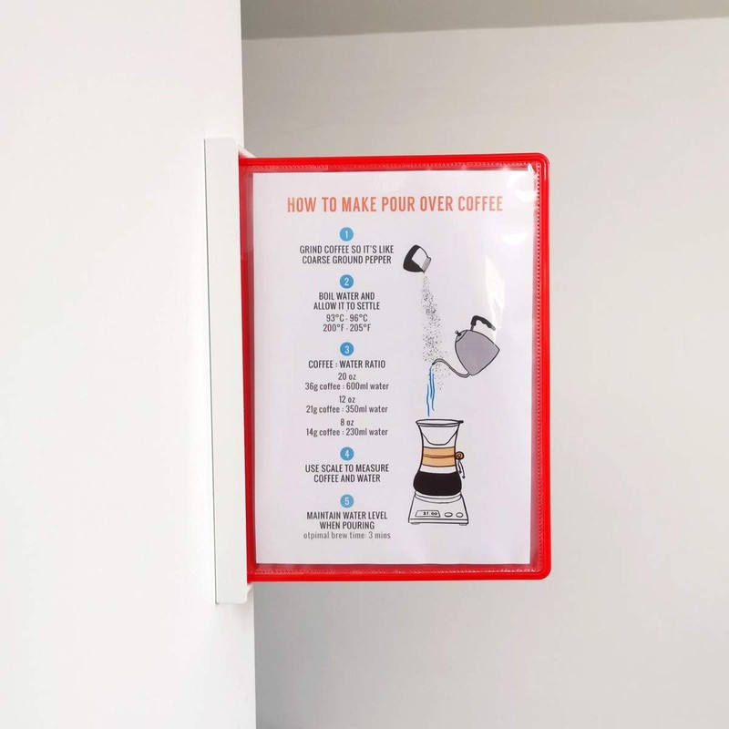 Leviatan Display Panel A4 Polypropylene Pack of 10 Red