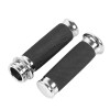 Unbranded Black + Chrome 1" Electronic Handle Grips For Harley