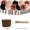 Black Pink Party Streamers Decorative Paper Pompoms for Sweet Cool