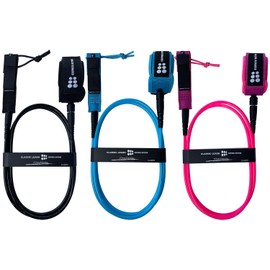 SIXPACK ACTION Classic 6ft/7ft/8ft 7mm Pro Surfboard Leash, Surfing Leash, Leg Rope with Superior Anti-Slip Cuff and Flexible Horn Connector (Black, 7ft 7mm)