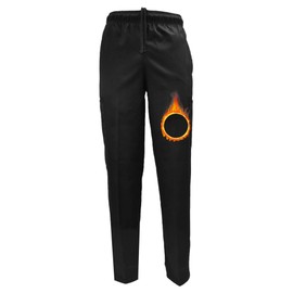 M&M SCRUBS Classic 6 Pocket Black Chef Pants with Multi-Pack Quantities Available (1, Medium)