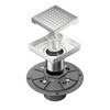 Neodrain 4-Inch Square Shower Drain with Removable Quadrato Pattern Grate,