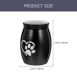 Kisangel Pet Urn Dog Animal Decor Cats Pet Memorial Miniture Mini Minature Cat Urn for Ashes