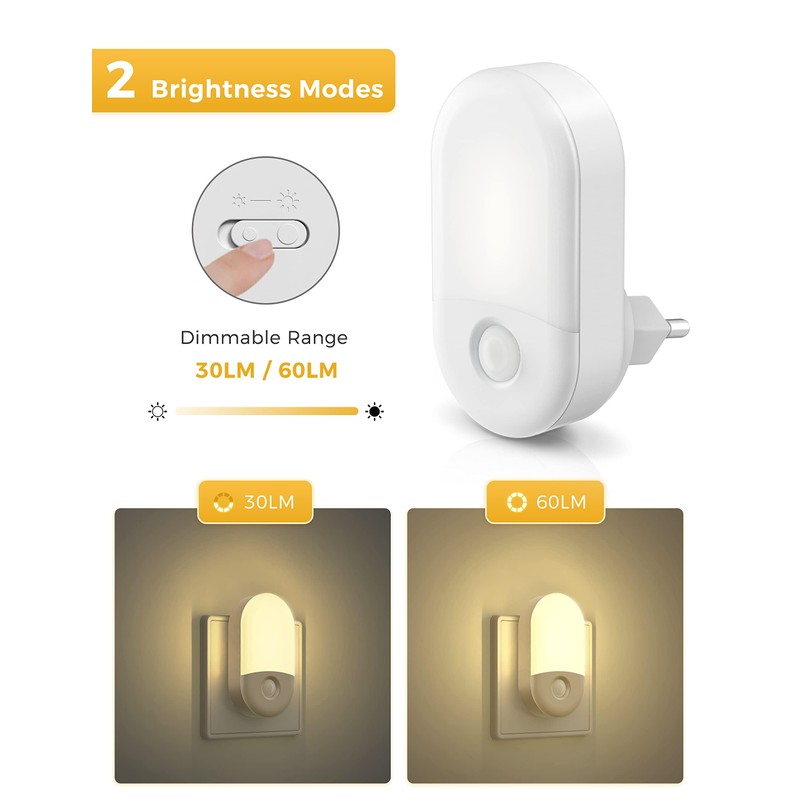 LOHAS-LED Night Light Socket, [Pack of 2] LED Night Light
