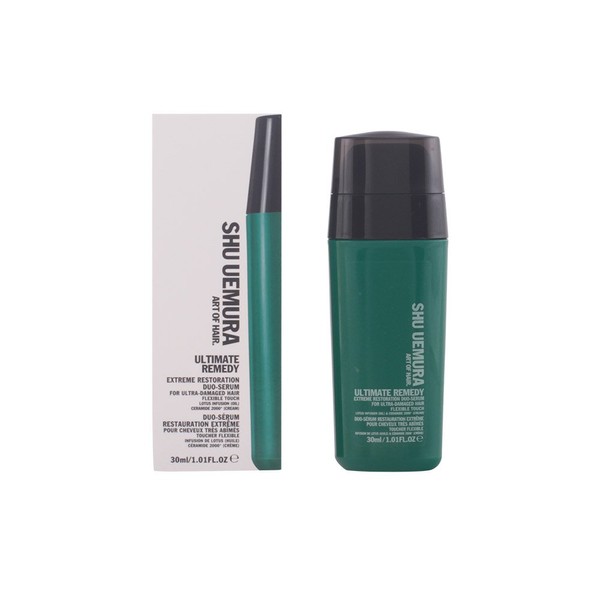 Shu Uemura Ultimate Remedy Extreme Restoration Duo-Serum for Ultra-Damaged Hair, 1.01 Ounce