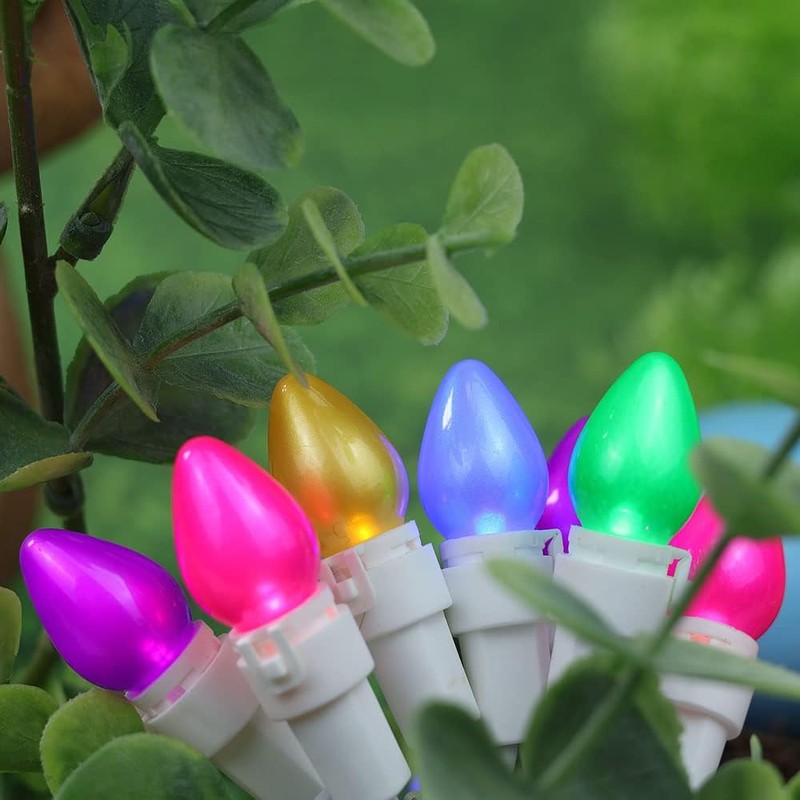 Easter String Lights LED Multi Color Glass C3 Lights 50