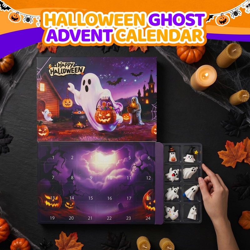 Halloween Advent Calendar 2026, with 24 PCS Collectible Basket Stuffers