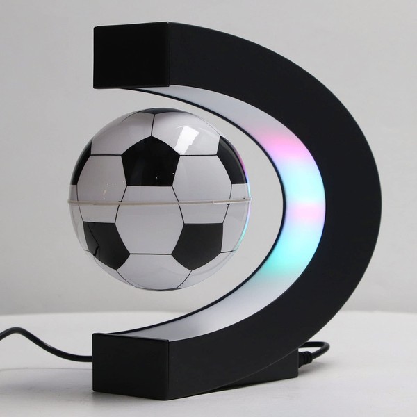 Levitating Floating Lamp, Magnetic Levitation Soccer Ornament Office Home Desktop