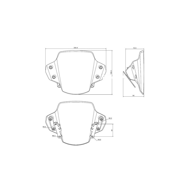 Wind Shield Motorcycle Windscreen Wind Deflector Protection for Yamaha MT-09